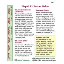 Renee's Garden Melon Tuscan Napoli -Groworganic Shop 5877 pb