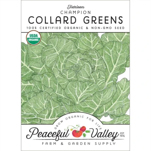 Champion Collard Green Seeds (Organic) -Groworganic Shop organic collard greens champion