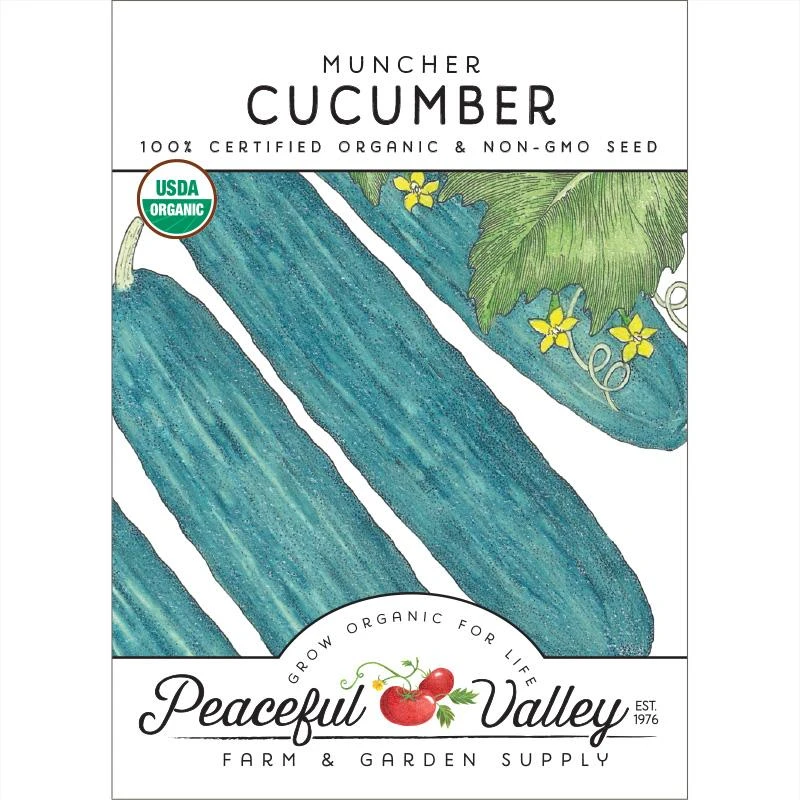 Muncher Cucumber Seeds (Organic) 1 Muncher Cucumber Seeds (Organic)