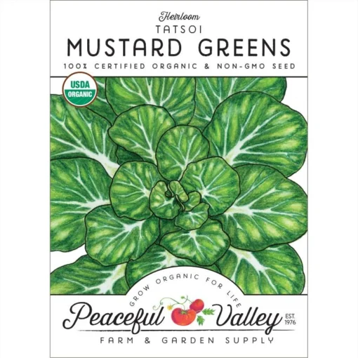 Mustard Tatsoi Greens Seeds (Organic) 2 Mustard Tatsoi Greens Seeds (Organic) -Groworganic Shop organic greens mustard tatsoi
