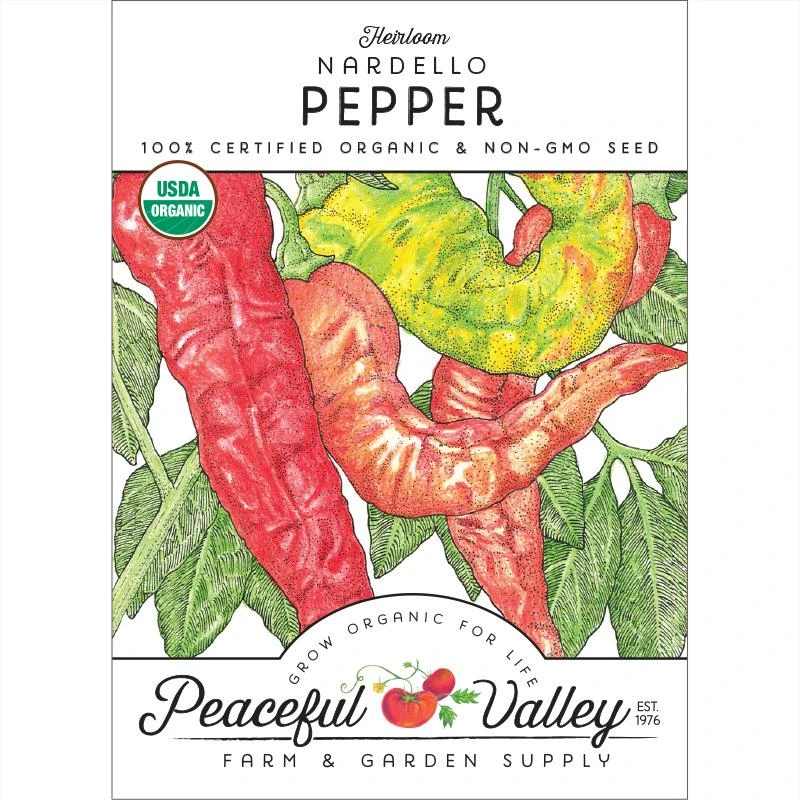 Nardello Sweet Pepper Seeds (Organic) 1 Nardello Sweet Pepper Seeds (Organic)