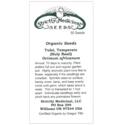 Strictly Medicinal Organic Holy Basil, Temperate