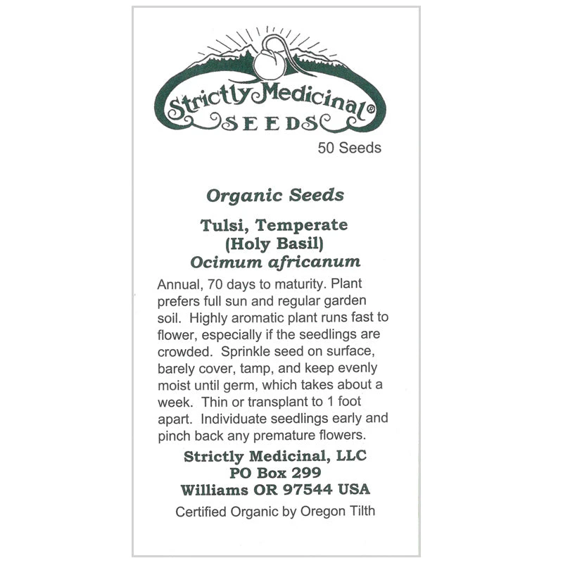 Strictly Medicinal Organic Holy Basil, Temperate 1 Strictly Medicinal Organic Holy Basil, Temperate
